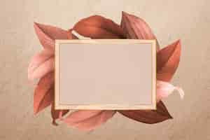 Free PSD foliage decorated frame