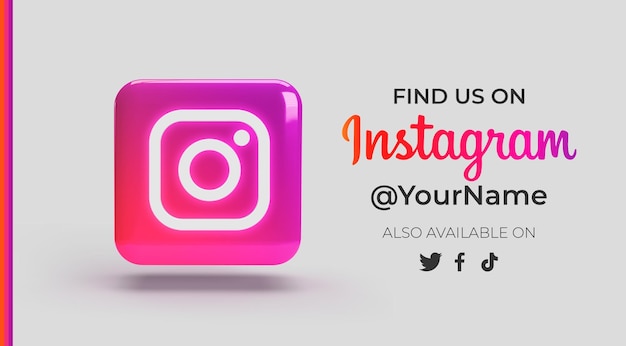 PSD gratuito banner di acquisizione follower per instagram