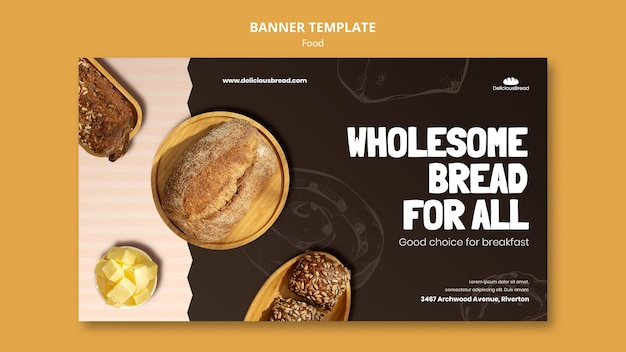 Free PSD food banner design template