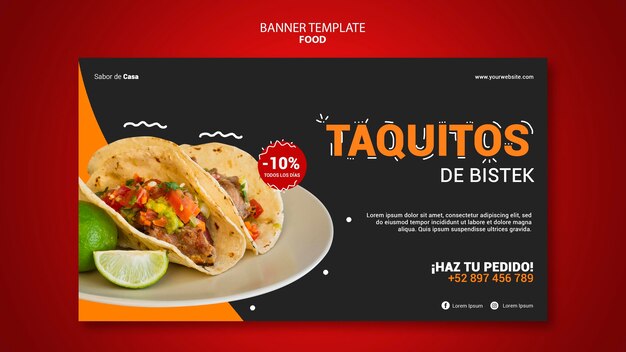 Food banner template design