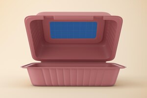 Free PSD food box mockup
