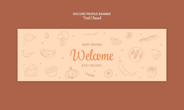 Free PSD food channel discord profile