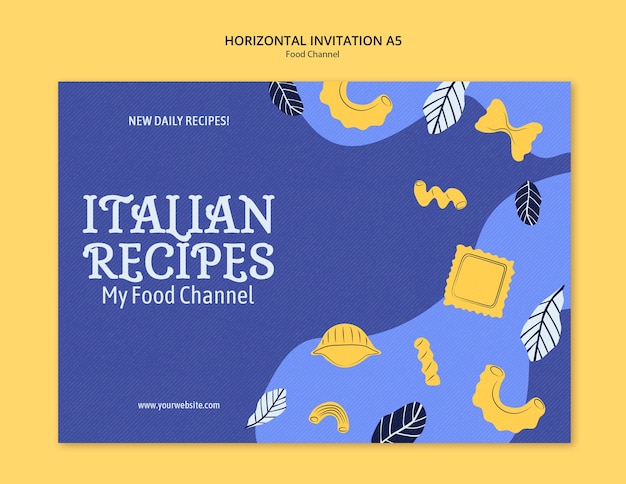 Free PSD food channel  template design