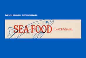 Free PSD food channel twitch banner