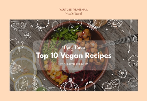 無料PSD フードチャンネルのyoutubeのサムネイル