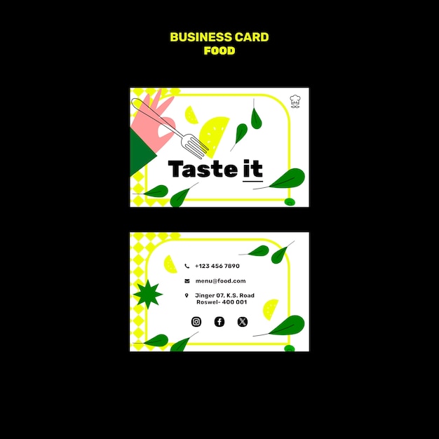 Food design template