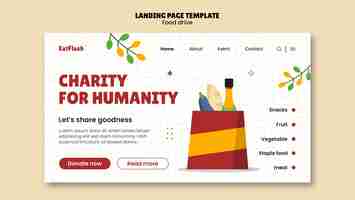 Free PSD food drive template design