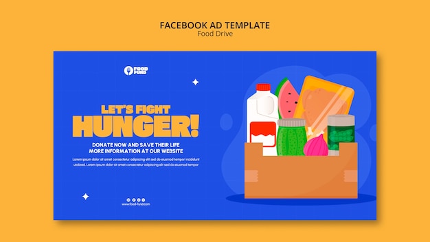 Free PSD food drive template design