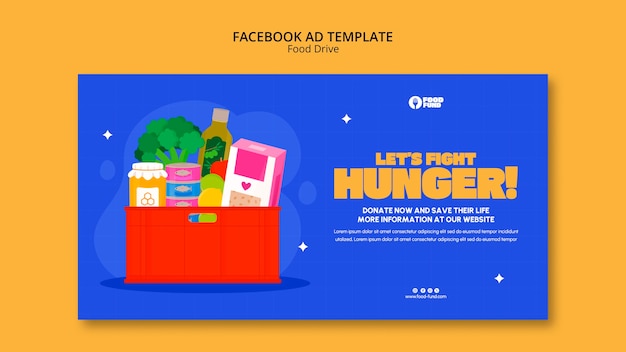 Free PSD food drive template design