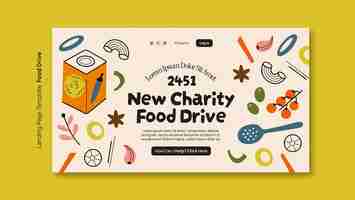 Free PSD food drive template design