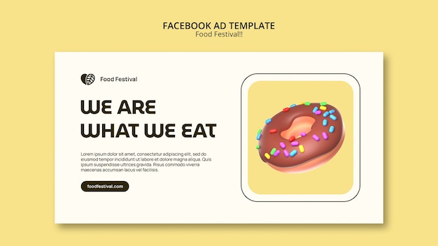 Free PSD food festival facebook template