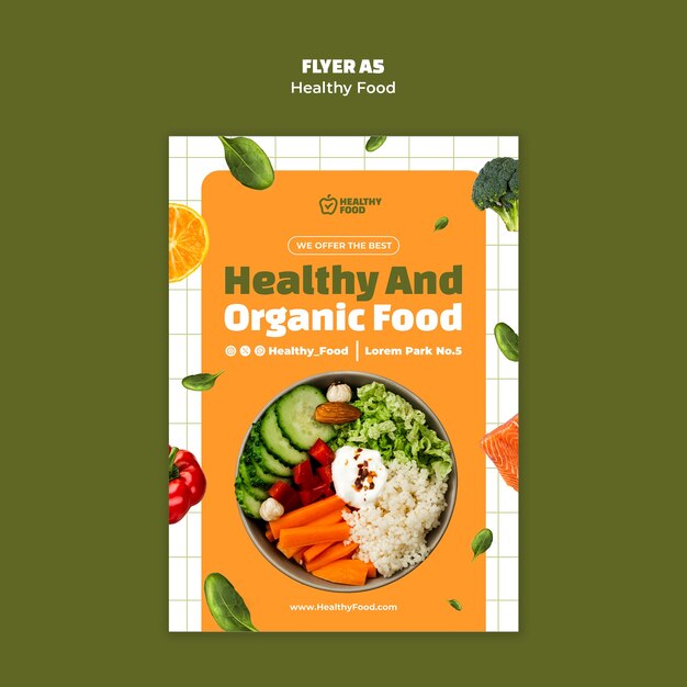Food flyer template design