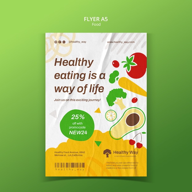 Food flyer template design