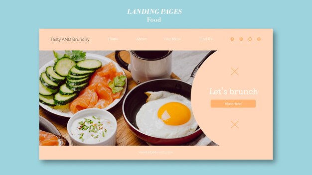 フードランディングページテンプレートデザイン