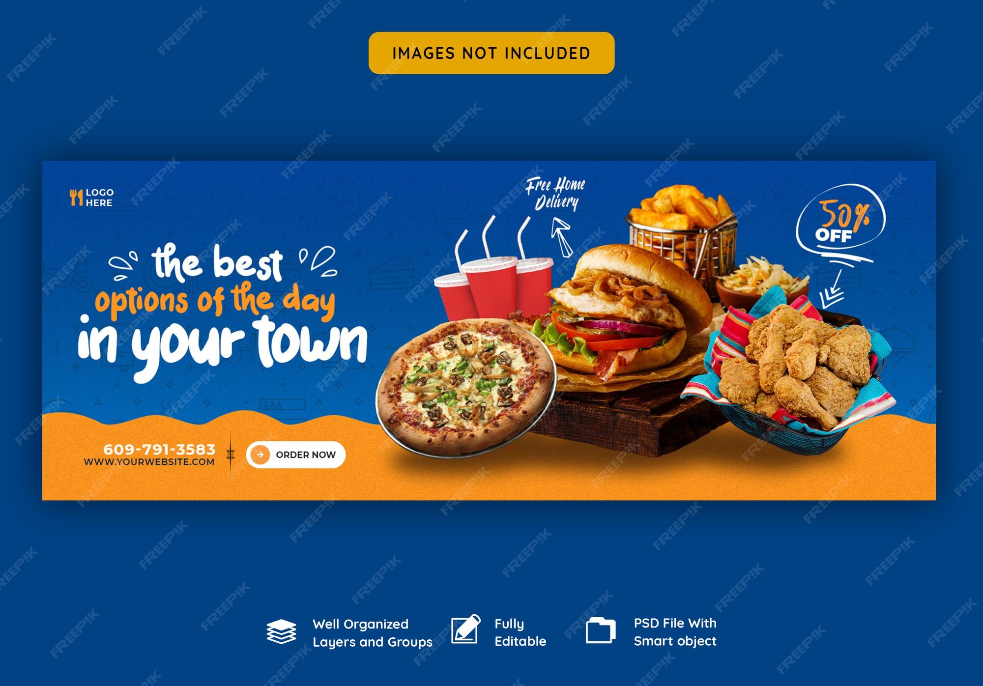 Fast Food Banner - Free Vectors & Psds To Download