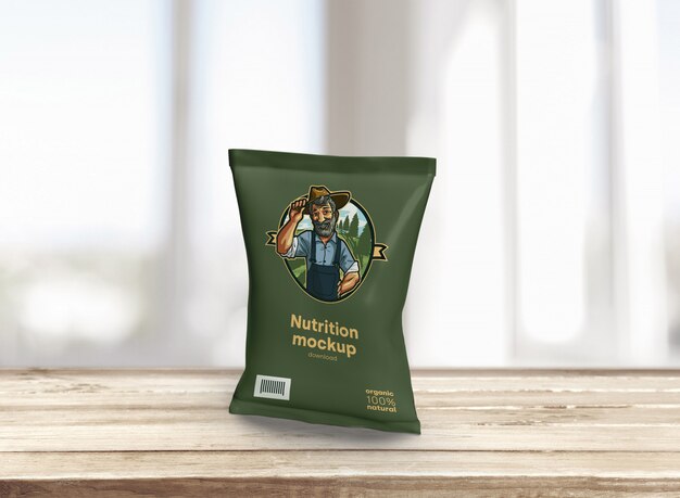 Food packaging mockup