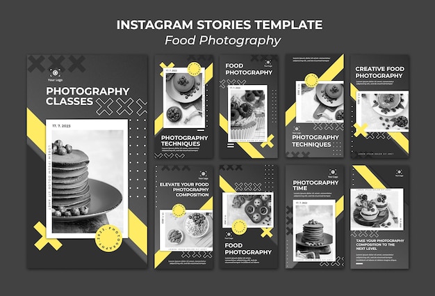 Food photography instagram stories template