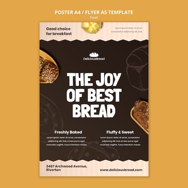 Food poster design template