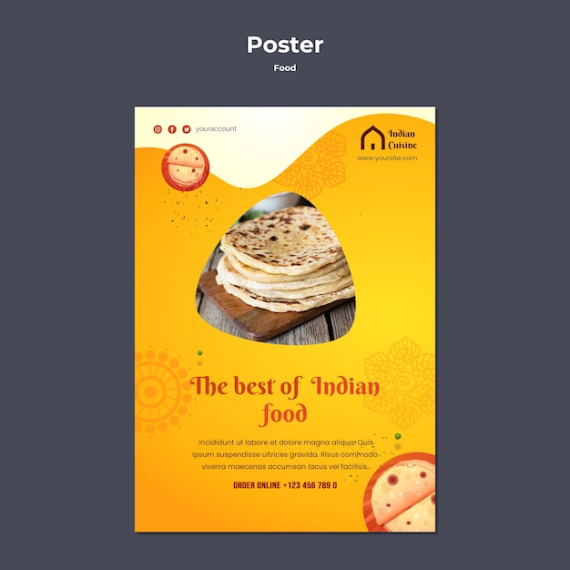 Free PSD food poster design template