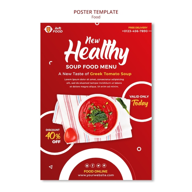 Food poster design template