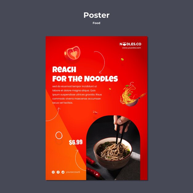 Food poster design template