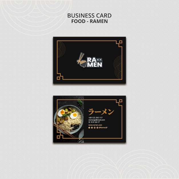 Free PSD food ramen template design