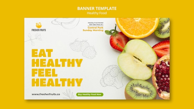 Free PSD food safety banner template design