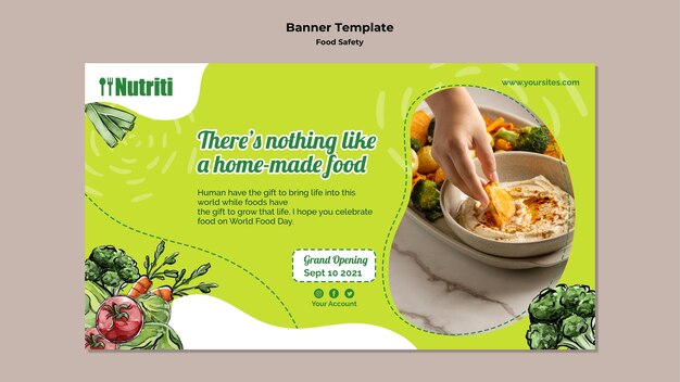 Food safety banner template