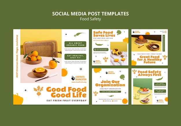 Food safety social media posts collection