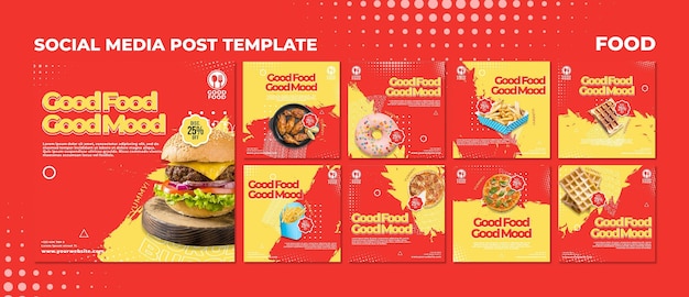 Free PSD food social media post