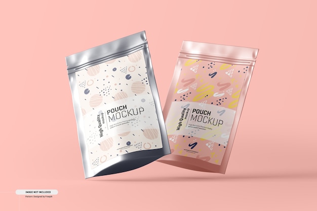 Food Supplement Pouch Packaging Mockup