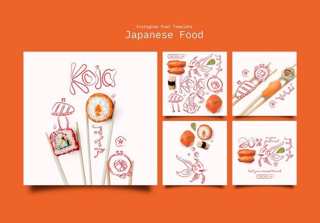 Free PSD food template design