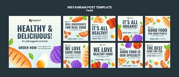 Free PSD food template design