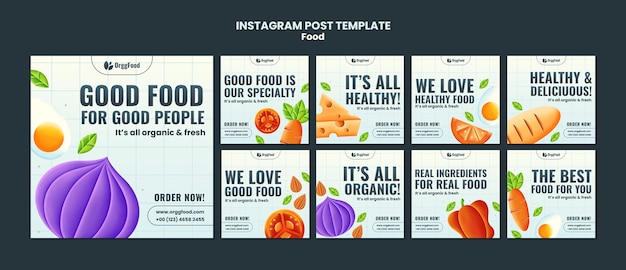 Free PSD food template design