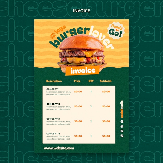 Food template design