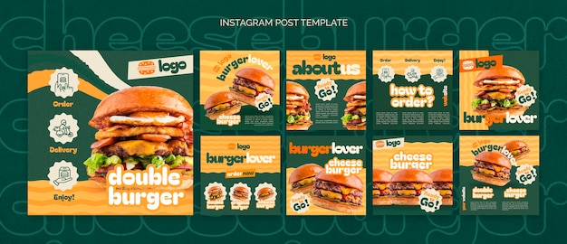 Free PSD food template design