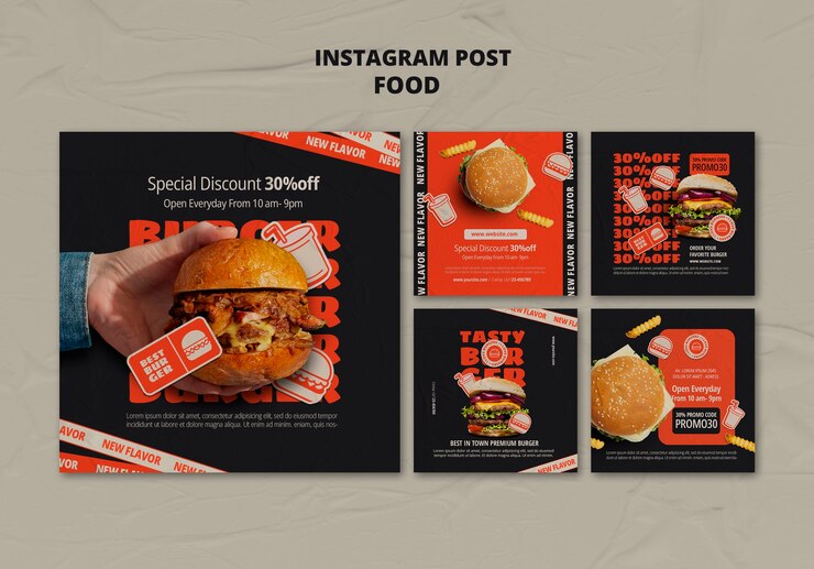 Free PSD food template design