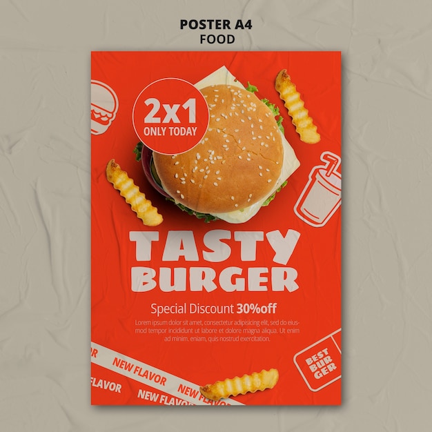 Free PSD food template design