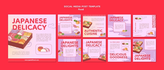 Food template of instagram post