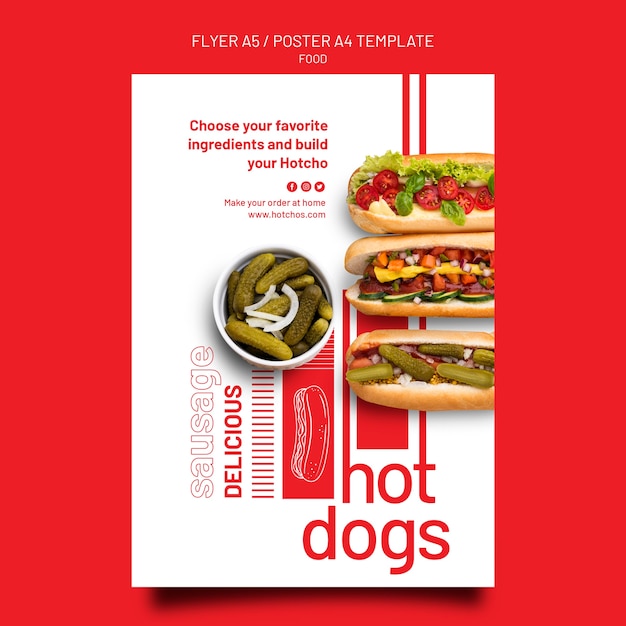 Food Template Poster and Flyer Design – Free PSD Download