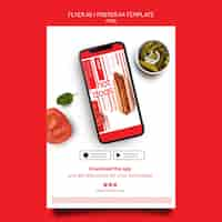 Free PSD food template poster and flyer design template