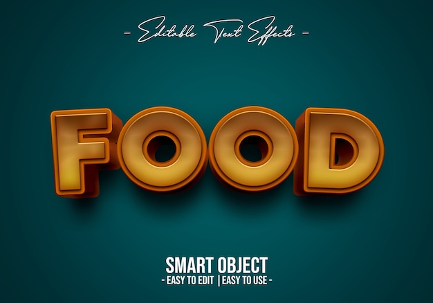 Free PSD food text style effect