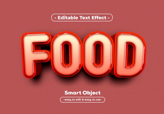 免费的PSD food-text-style-effect