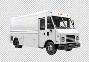 Free PSD food truck half side view isolated on background