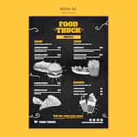 Free PSD food truck template design