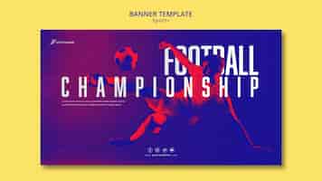 Бесплатный PSD Шаблон баннеров чемпионата по футболу