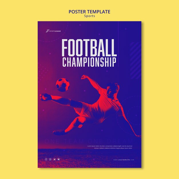 Football championship poster template