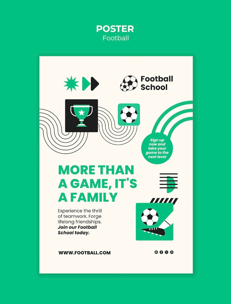 Free PSD football game event template