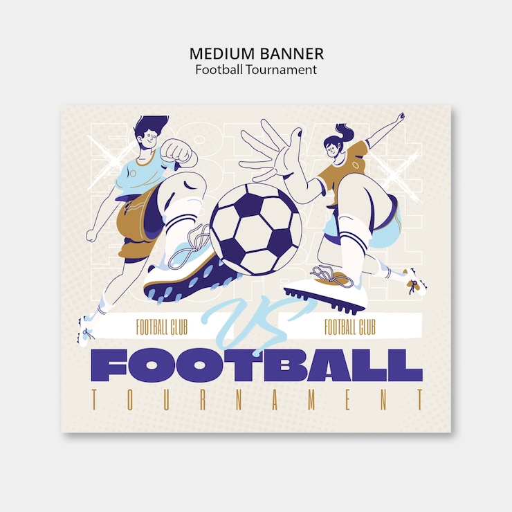 無料PSD サッカーゲームイベントのテンプレート