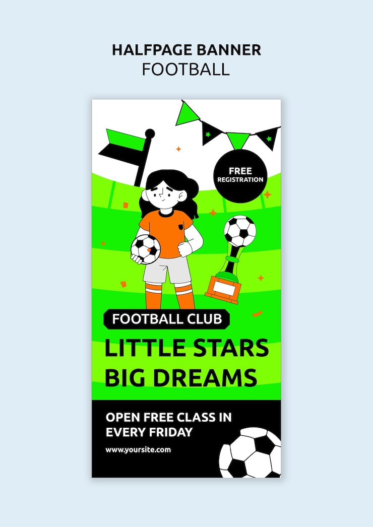 無料PSD サッカーゲームイベントのテンプレート
